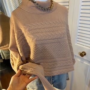 Cupio Cowl Neck Sweater in Light Brown